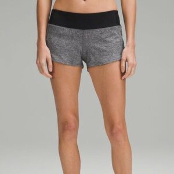 lululemon athletica Pants - Lululemon Athletica Speed Up 2.5” Shorts Heather Gray and Black